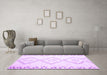 Machine Washable Solid Purple Modern Area Rugs in a Living Room, wshcon416pur