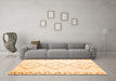 Machine Washable Solid Orange Modern Area Rugs in a Living Room, wshcon416org