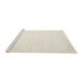 Serging Thickness of Machine Washable Contemporary Blanched Almond Beige Rug, wshcon417