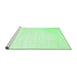 Sideview of Machine Washable Solid Emerald Green Modern Area Rugs, wshcon417emgrn