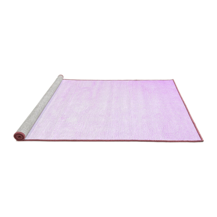 Sideview of Machine Washable Solid Purple Modern Area Rugs, wshcon417pur