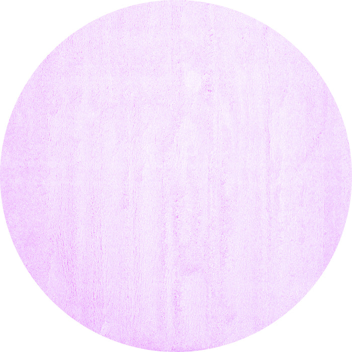 Round Solid Purple Modern Rug, con417pur