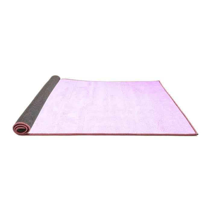 Sideview of Solid Purple Modern Rug, con417pur