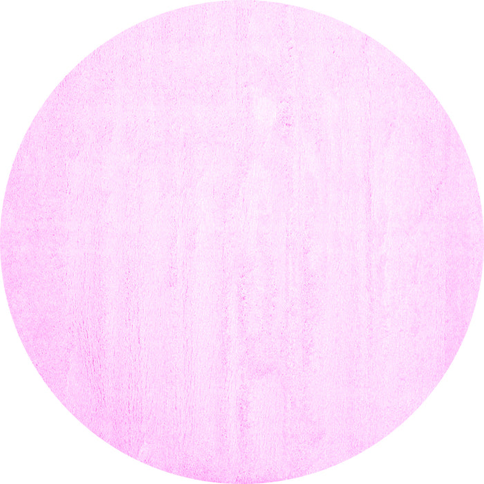 Round Solid Pink Modern Rug, con417pnk