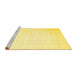 Sideview of Machine Washable Solid Yellow Modern Rug, wshcon417yw