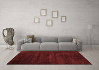 Machine Washable Abstract Red Contemporary Rug, wshcon418red