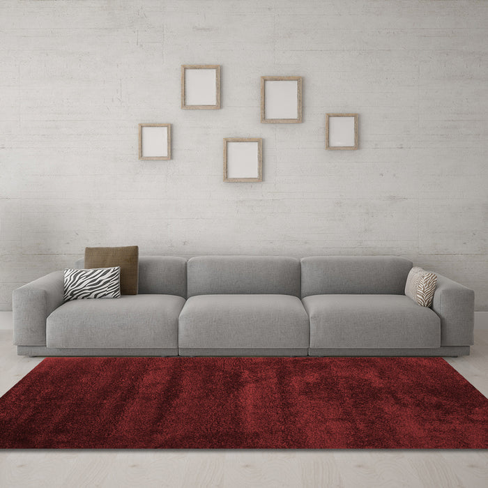 Contemporary Red Washable Rugs