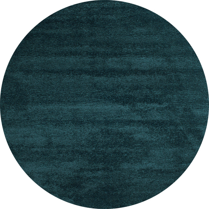 Round Abstract Light Blue Contemporary Rug, con418lblu