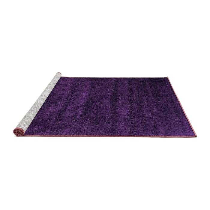 Sideview of Machine Washable Abstract Purple Contemporary Area Rugs, wshcon418pur