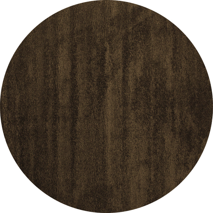 Round Machine Washable Abstract Brown Contemporary Rug, wshcon418brn