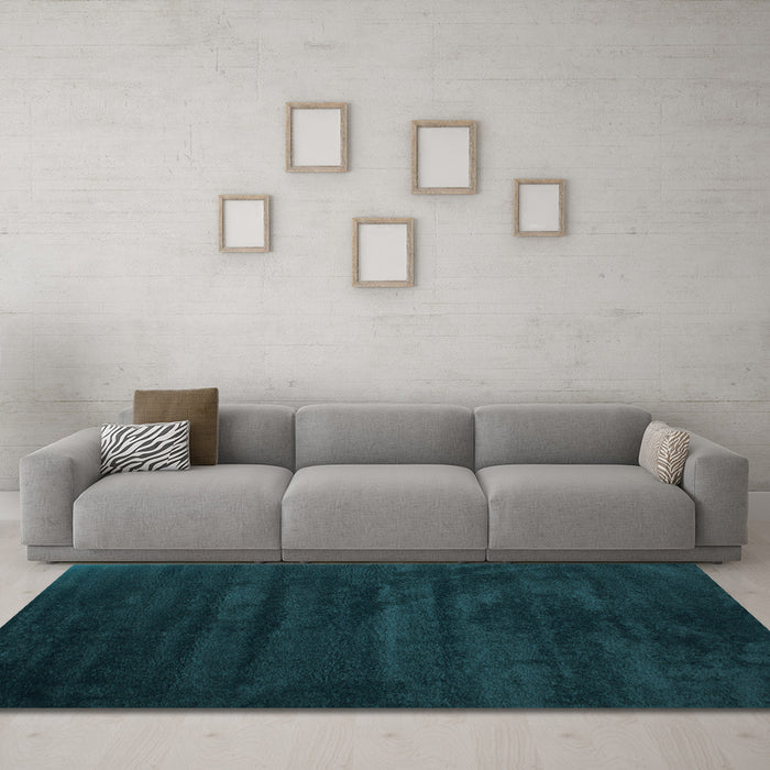 Machine Washable Abstract Light Blue Contemporary Rug in a Living Room, wshcon418lblu