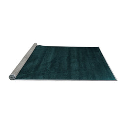 Sideview of Machine Washable Abstract Light Blue Contemporary Rug, wshcon418lblu