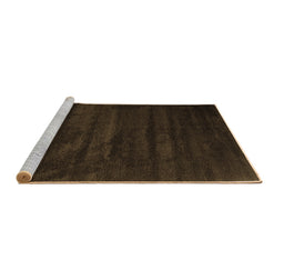 Sideview of Machine Washable Abstract Brown Contemporary Rug, wshcon418brn