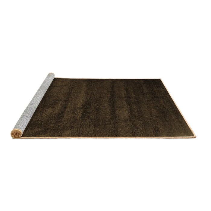 Sideview of Machine Washable Abstract Brown Contemporary Rug, wshcon418brn