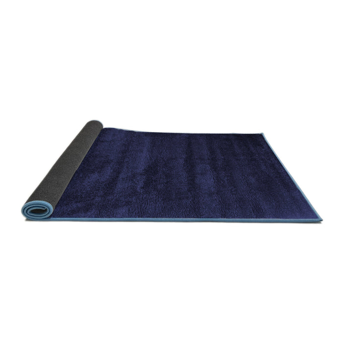 Sideview of Abstract Blue Contemporary Rug, con418blu
