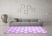 Machine Washable Terrilis Purple Contemporary Area Rugs in a Living Room, wshcon419pur