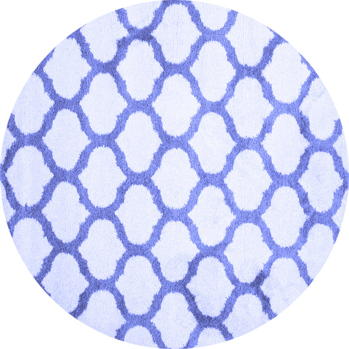 Round Machine Washable Terrilis Blue Contemporary Rug, wshcon419blu