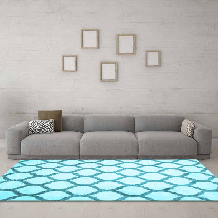 Machine Washable Terrilis Light Blue Contemporary Rug in a Living Room, wshcon419lblu