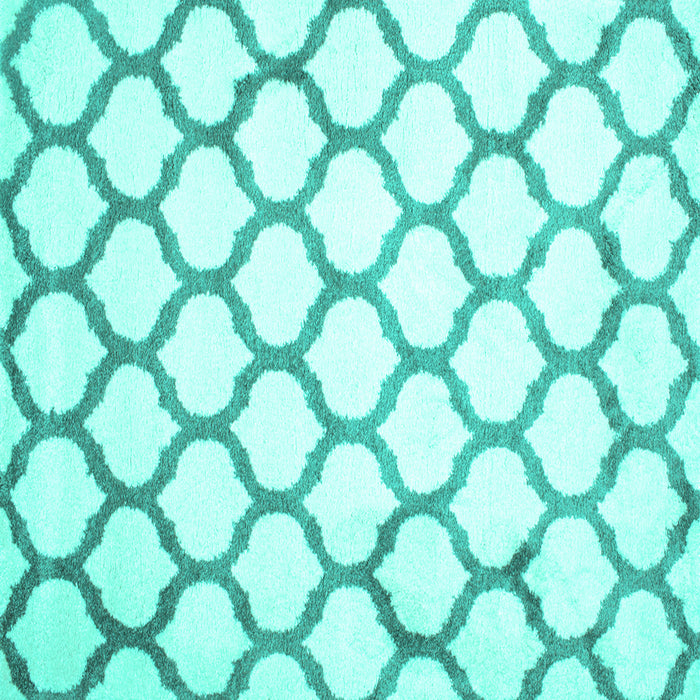 Square Machine Washable Terrilis Turquoise Contemporary Area Rugs, wshcon419turq