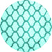 Round Terrilis Turquoise Contemporary Rug, con419turq