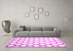 Machine Washable Terrilis Pink Contemporary Rug in a Living Room, wshcon419pnk