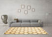 Machine Washable Terrilis Brown Contemporary Rug in a Living Room,, wshcon419brn