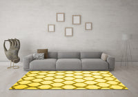 Machine Washable Terrilis Yellow Contemporary Rug, wshcon419yw