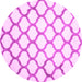 Round Terrilis Pink Contemporary Rug, con419pnk