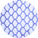 Round Terrilis Blue Contemporary Rug, con419blu