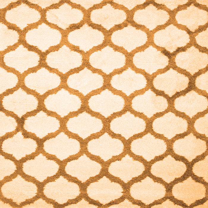 Round Machine Washable Terrilis Orange Contemporary Area Rugs, wshcon419org