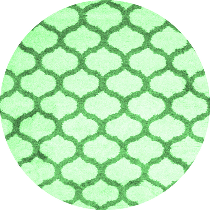 Round Terrilis Emerald Green Contemporary Rug, con419emgrn