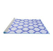 Sideview of Machine Washable Terrilis Blue Contemporary Rug, wshcon419blu