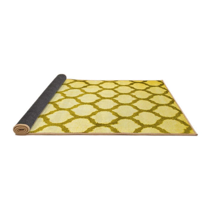 Sideview of Terrilis Yellow Contemporary Rug, con419yw
