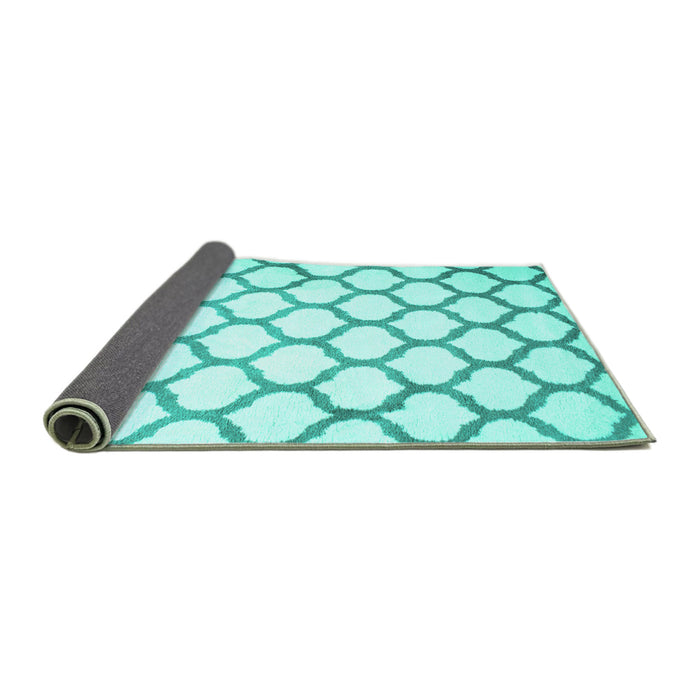 Sideview of Terrilis Turquoise Contemporary Rug, con419turq