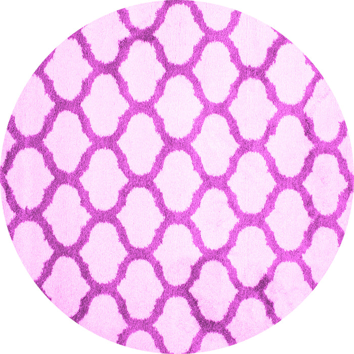 Round Machine Washable Terrilis Pink Contemporary Rug, wshcon419pnk