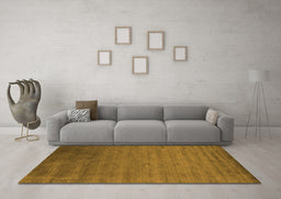 Machine Washable Abstract Orange Contemporary Area Rugs in a Living Room, wshcon41org