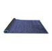 Sideview of Abstract Blue Contemporary Rug, con41blu