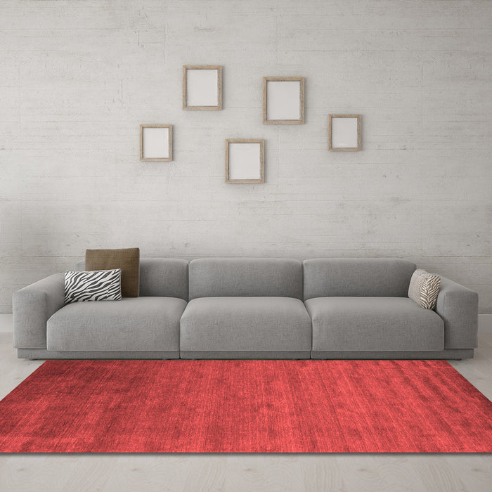 Contemporary Red Washable Rugs