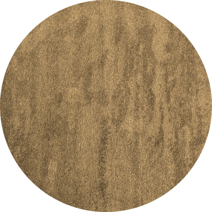 Round Abstract Brown Contemporary Rug, con420brn