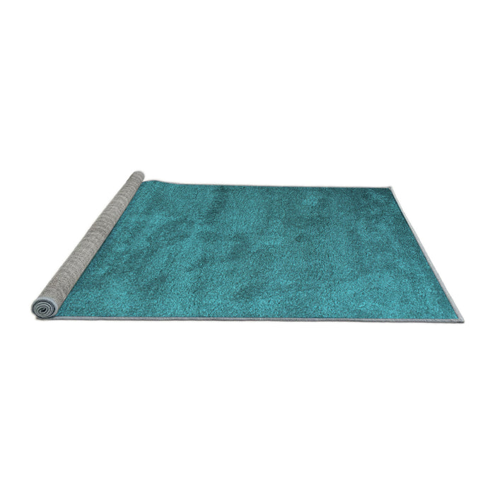 Sideview of Machine Washable Abstract Light Blue Contemporary Rug, wshcon420lblu