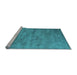 Sideview of Machine Washable Abstract Light Blue Contemporary Rug, wshcon420lblu