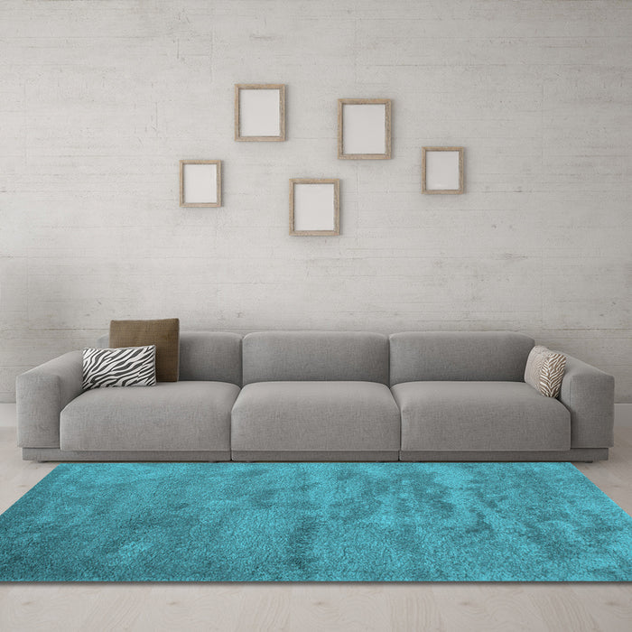 Machine Washable Abstract Light Blue Contemporary Rug in a Living Room, wshcon420lblu