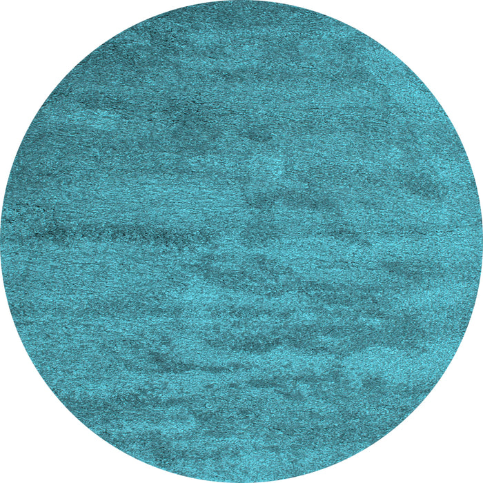 Round Abstract Light Blue Contemporary Rug, con420lblu