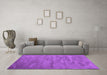 Machine Washable Abstract Purple Contemporary Area Rugs in a Living Room, wshcon420pur