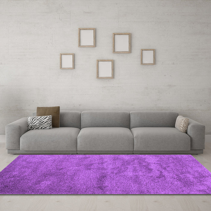 Machine Washable Abstract Purple Contemporary Area Rugs in a Living Room, wshcon420pur