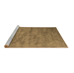 Sideview of Machine Washable Abstract Brown Contemporary Rug, wshcon420brn
