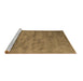 Sideview of Machine Washable Abstract Brown Contemporary Rug, wshcon420brn