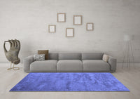 Machine Washable Abstract Blue Contemporary Rug, wshcon420blu