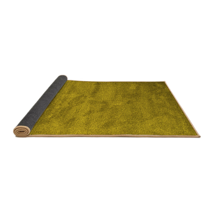 Sideview of Abstract Yellow Contemporary Rug, con420yw