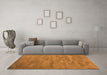 Machine Washable Abstract Orange Contemporary Area Rugs in a Living Room, wshcon420org